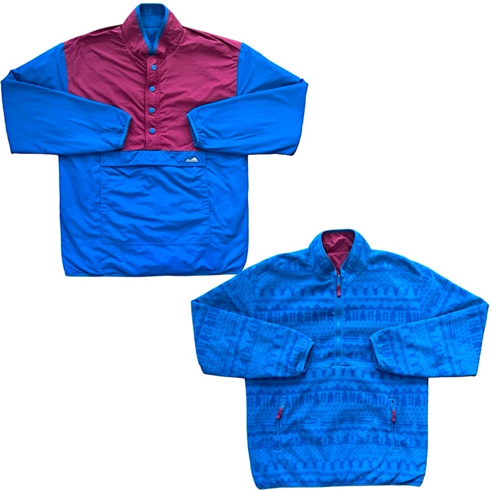 Chubbies The Arctic Tundra Reversible Fleece Pullover‎ Windbreaker Jacket Medium